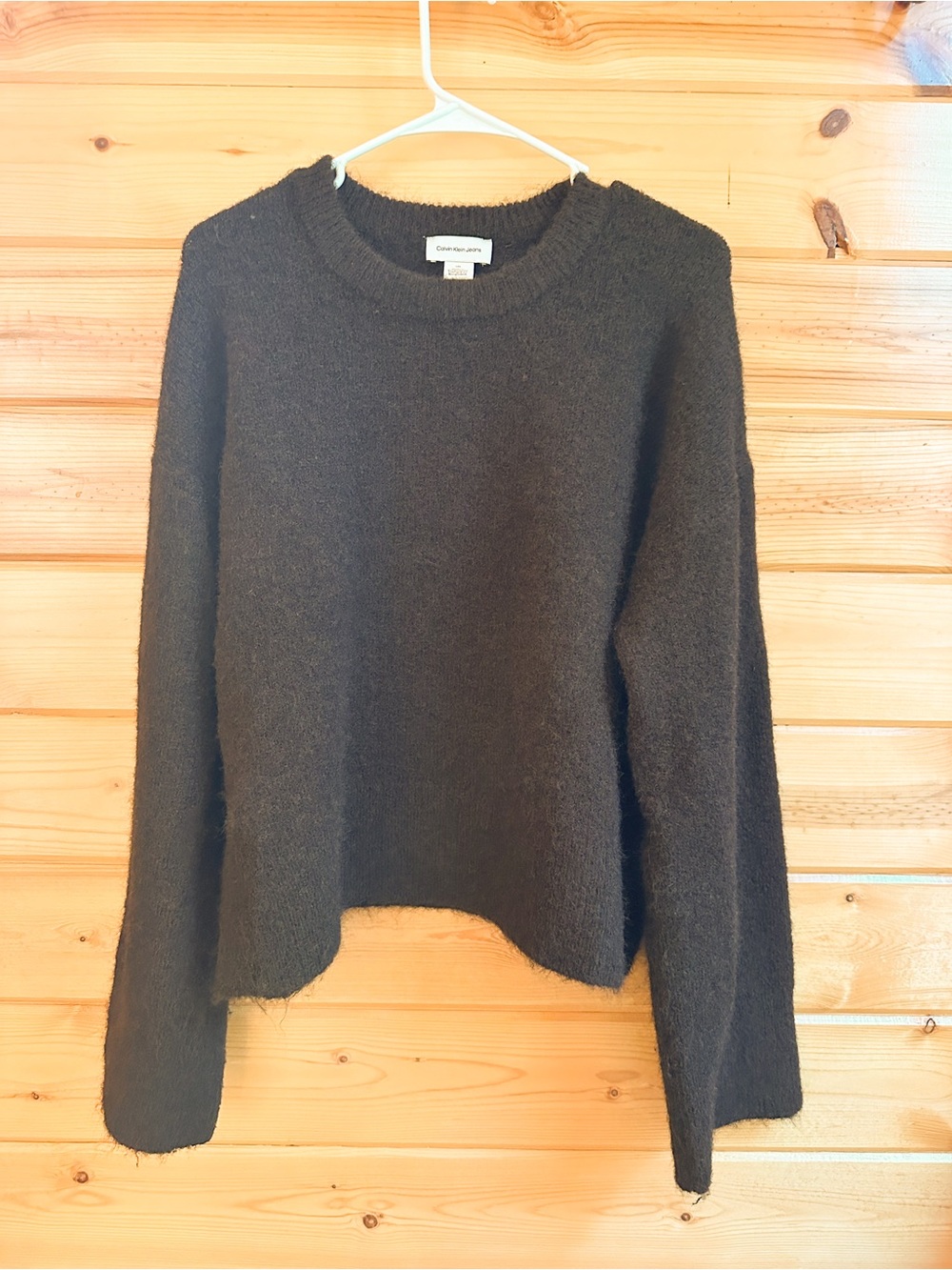 Calvin Klein Jeans Dark Brown Crewneck Sweater oversized Large Soft